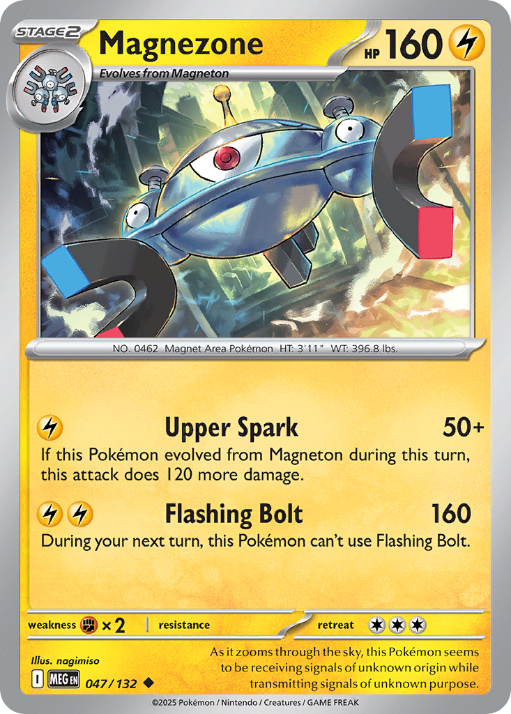 Magnezone 47/132 Uncommon | Mega Evolution | Pokemon Card