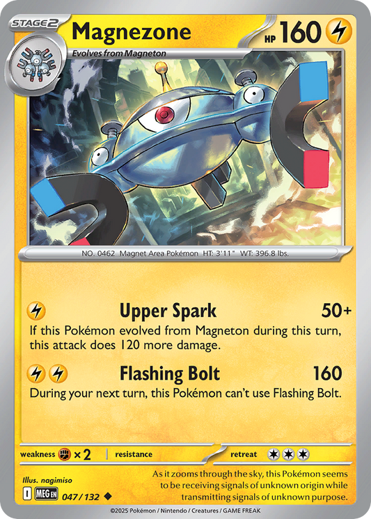 Magnezone 47/132 Uncommon | Mega Evolution | Pokemon Card