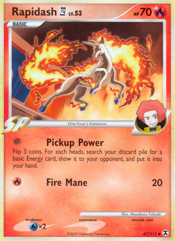 Rapidash E4 47/111 Uncommon | Rising Rivals | Pokemon Card