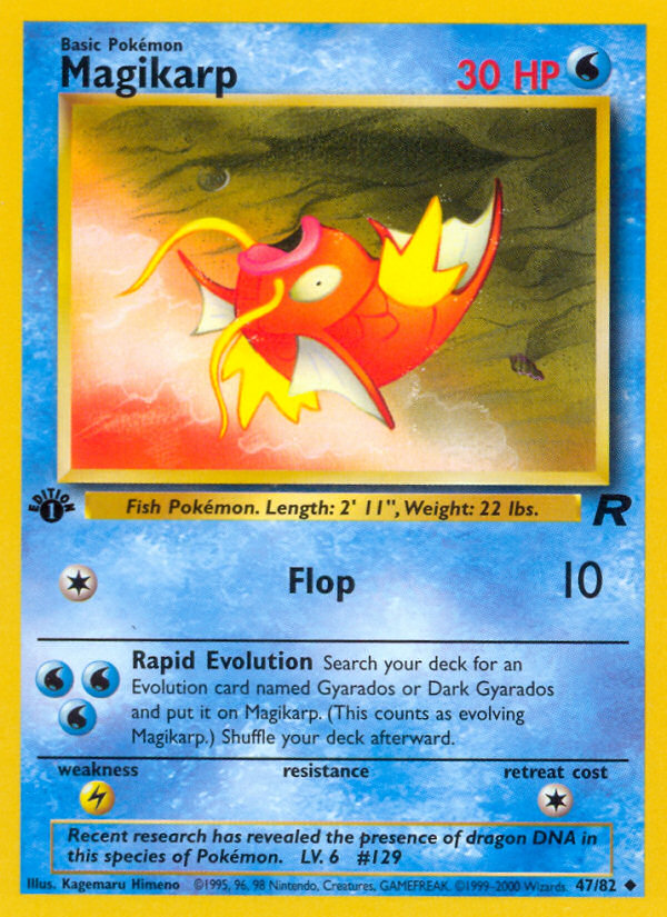 Magikarp 47/82 Uncommon | Team Rocket | Pokemon Card
