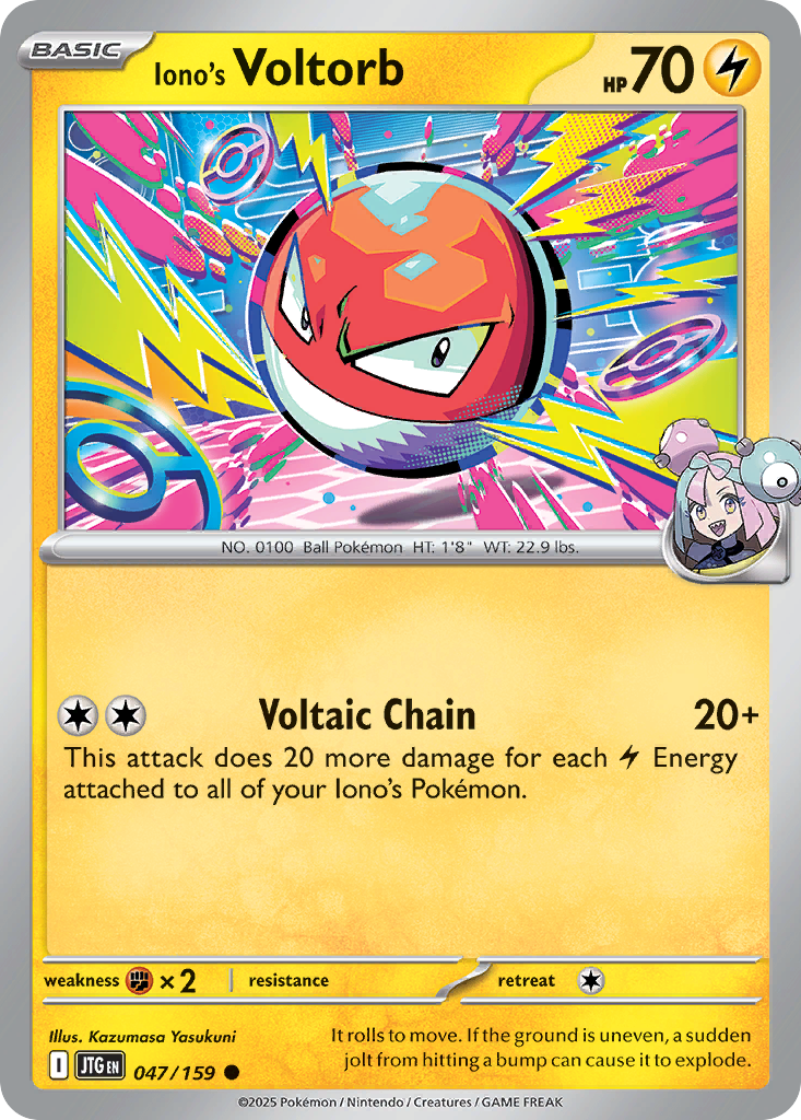 Iono's Voltorb 47/159 Common | Journey Together | Pokemon Card