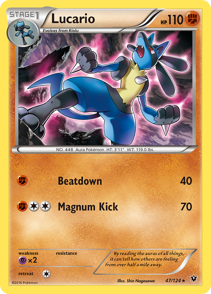 Lucario 47/124 Rare | Fates Collide | Pokemon Card
