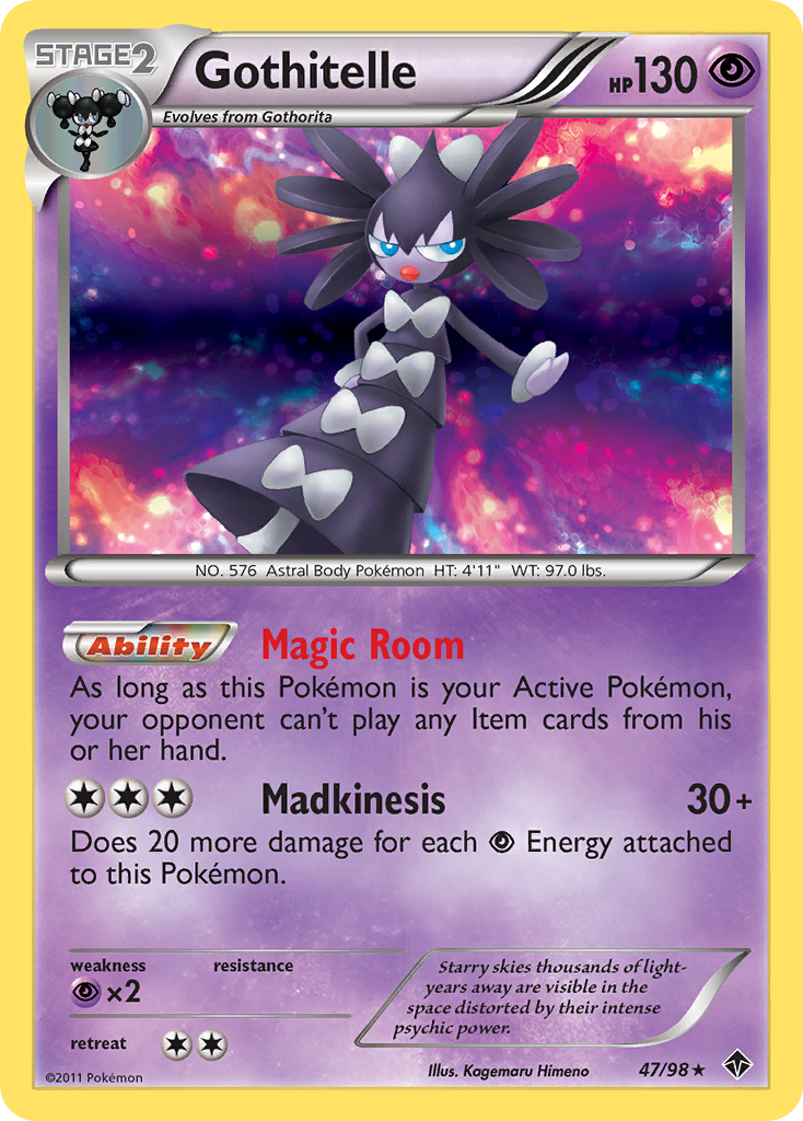 Gothitelle 47/98 Rare Holo | Emerging Powers | Pokemon Card