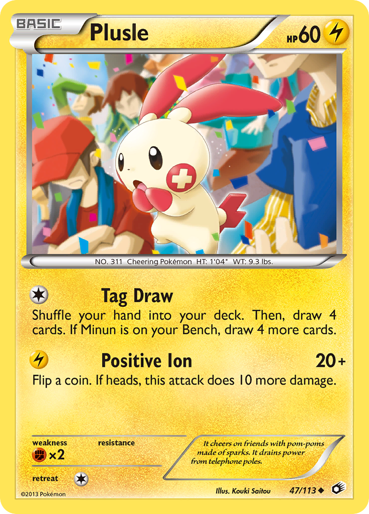 Plusle 47/113 Uncommon | Legendary Treasures | Pokemon Card