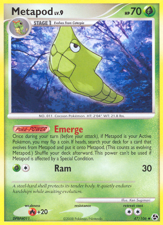 Metapod 47/106 Uncommon | Great Encounters | Pokemon Card
