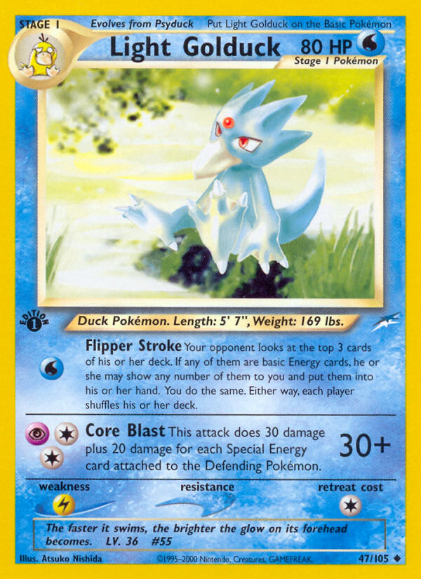 Light Golduck 47/105 Uncommon | Neo Destiny | Pokemon Card