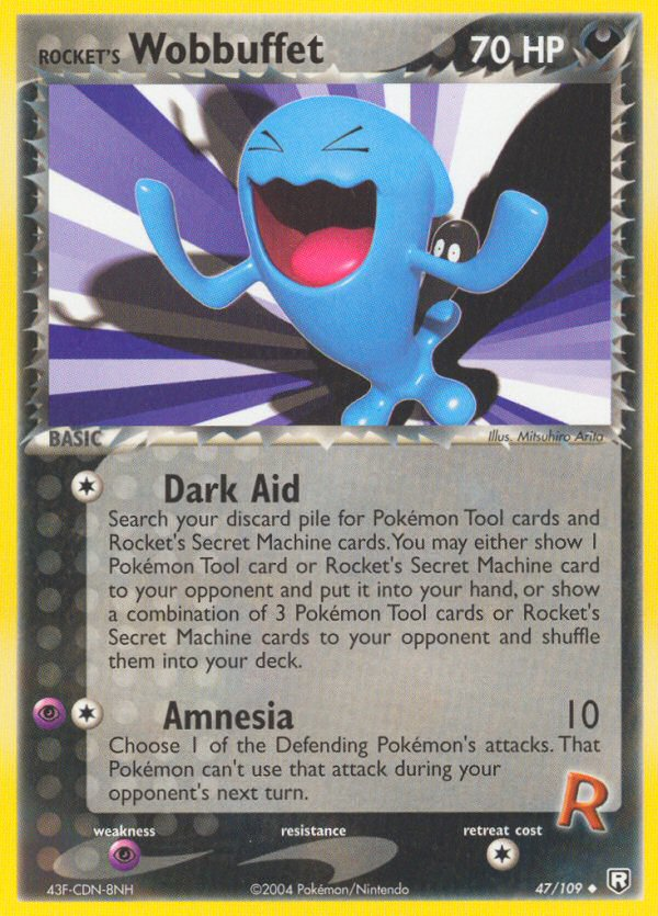 Rocket's Wobbuffet 47/109 Uncommon | Team Rocket Returns | Pokemon Card