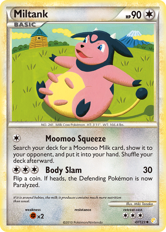 Miltank 47/123 Uncommon | HeartGold & SoulSilver | Pokemon Card