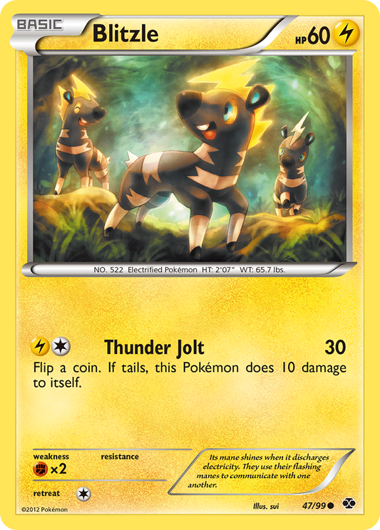 Blitzle 47/99 Common | Next Destinies | Pokemon Card