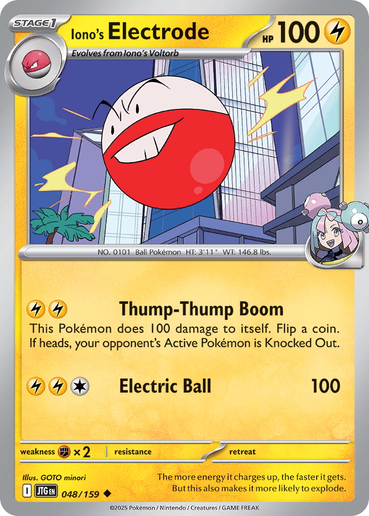 Iono's Electrode 48/159 Uncommon | Journey Together | Pokemon Card