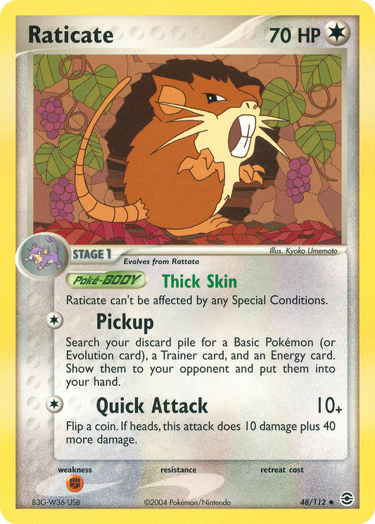 Raticate 48/112 Uncommon | FireRed & LeafGreen | Pokemon Card