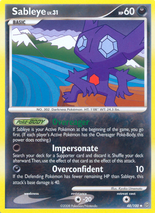 Sableye 48/100 Uncommon | Stormfront | Pokemon Card