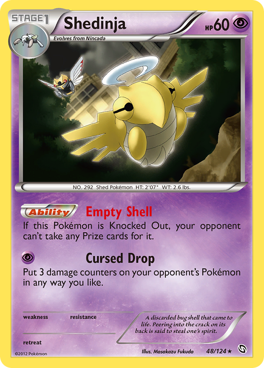Shedinja 48/124 Rare | Dragons Exalted | Pokemon Card