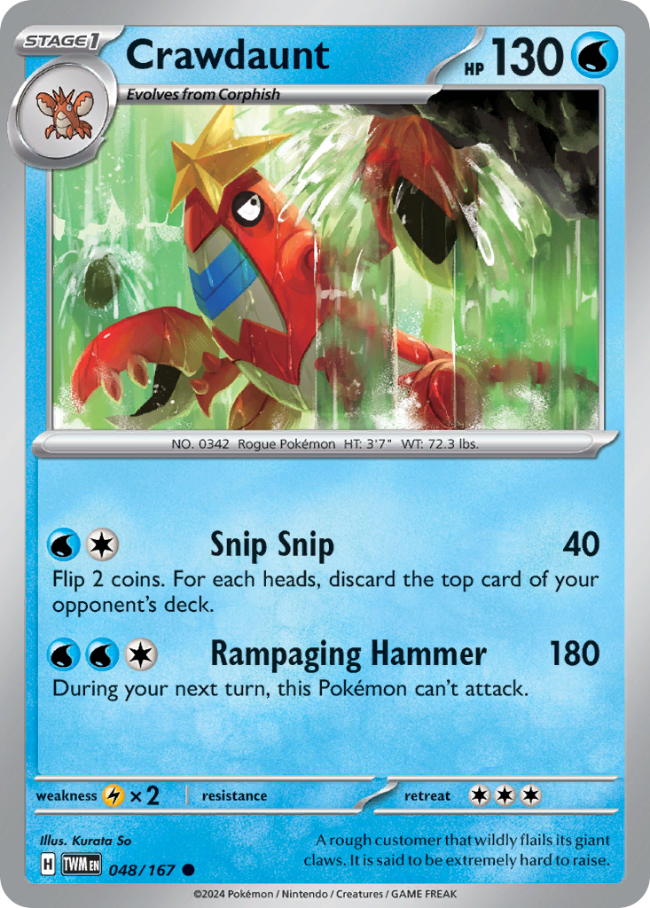 pokemon card value twilight masquerade Buy Crawdaunt | Twilight Masquerade