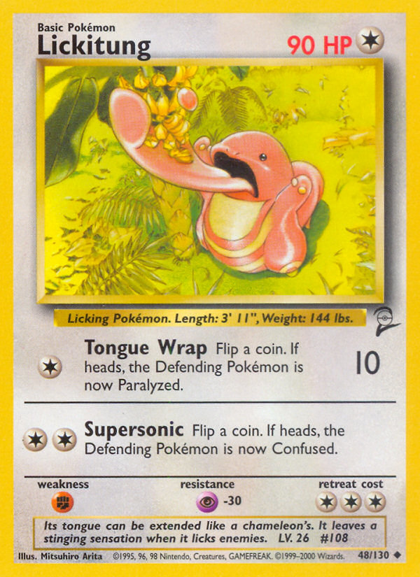 Lickitung 48/130 Uncommon | Base Set 2 | Pokemon Card