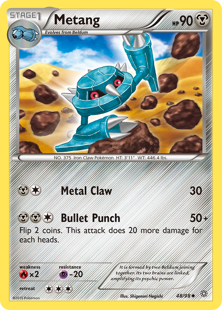 Metang 48/98 Uncommon | Ancient Origins | Pokemon Card