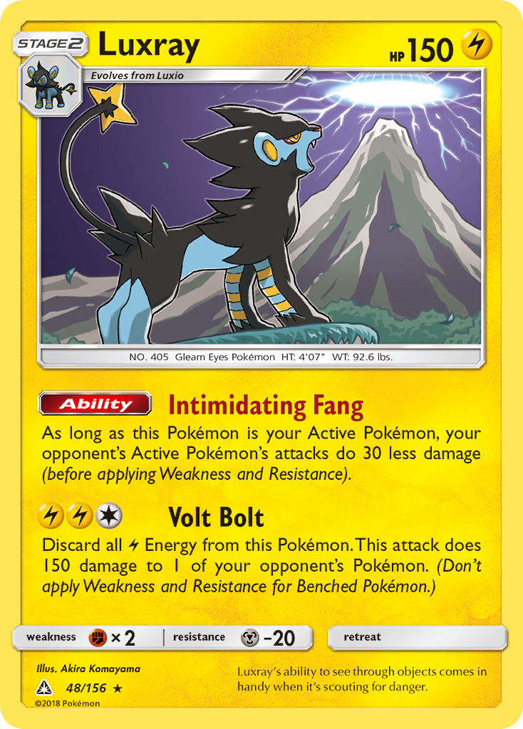 Luxray 48/156 Rare Holo | Ultra Prism | Pokemon Card