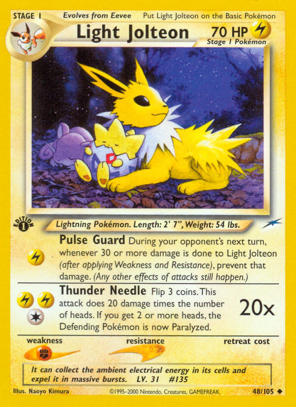 Light Jolteon 48/105 Uncommon | Neo Destiny | Pokemon Card