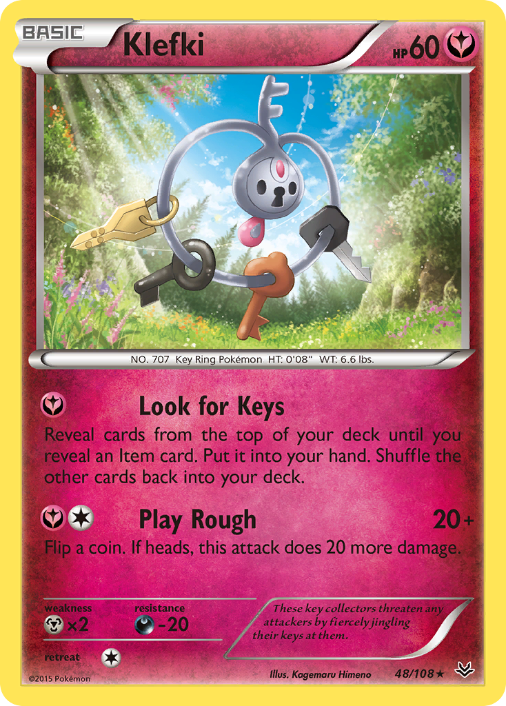 Klefki 48/108 Rare | Roaring Skies | Pokemon Card