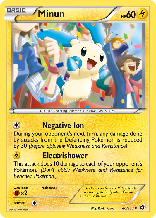 Minun 48/113 Uncommon | Legendary Treasures | Pokemon Card