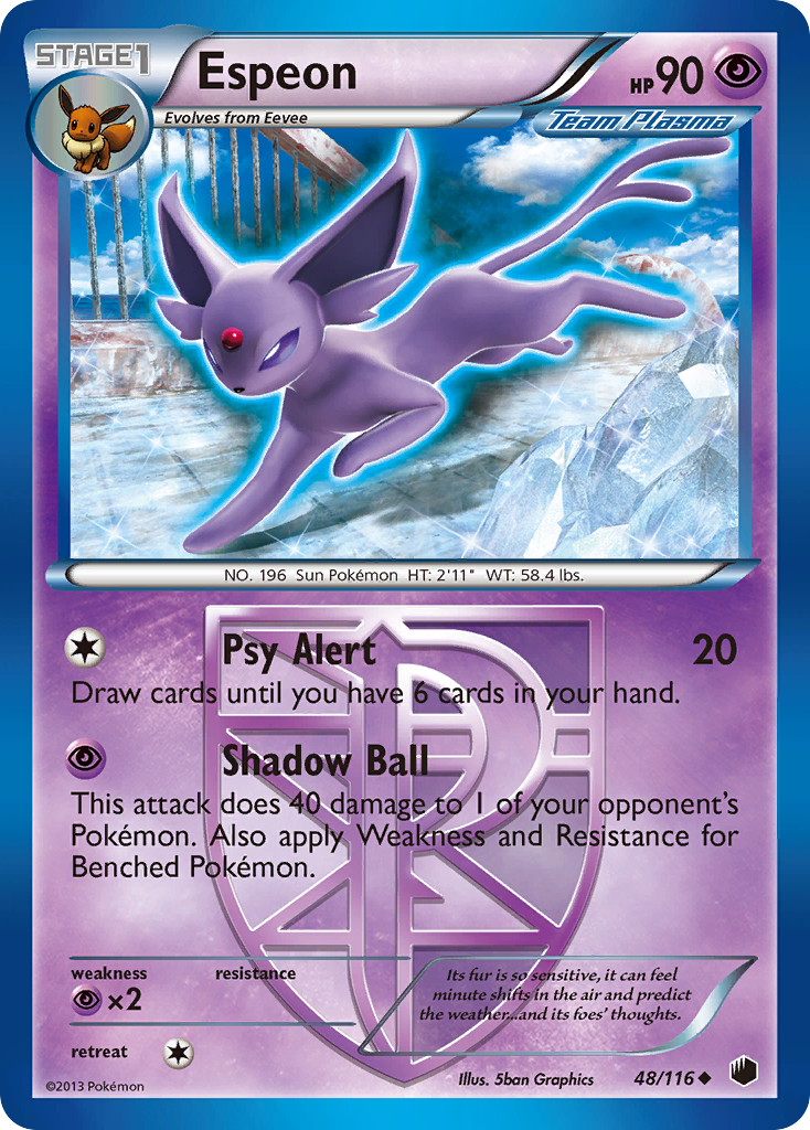 Espeon 48/116 Uncommon | Plasma Freeze | Pokemon Card