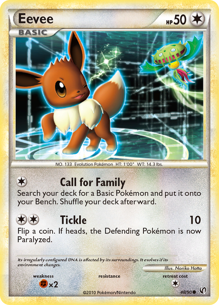 Eevee 48/90 Common | HS—Undaunted | Pokemon Card