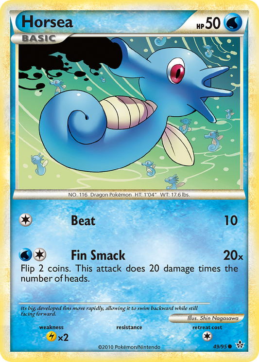 Horsea 49/95 Common | HS—Unleashed | Pokemon Card