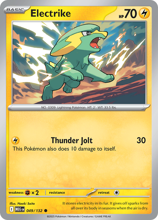 Electrike 49/132 Common | Mega Evolution | Pokemon Card