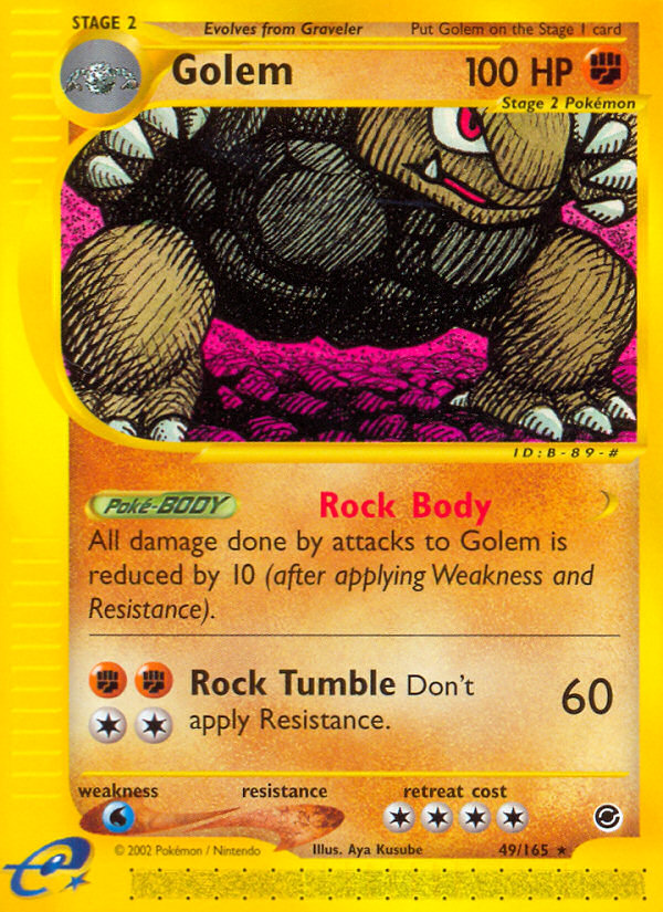 Golem 49/165 Rare | Expedition Base Set | Pokemon Card
