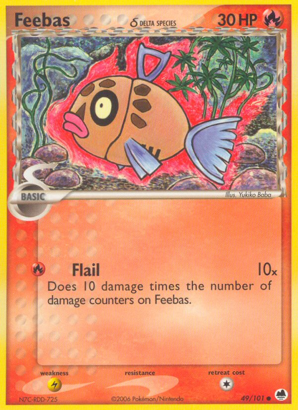 Feebas δ 49/101 Common | Dragon Frontiers | Pokemon Card