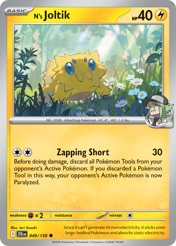 N's Joltik 49/159 Common | Journey Together | Pokemon Card