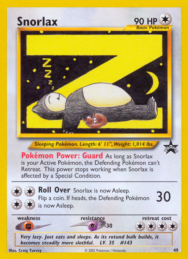 Snorlax 49/53 Promo | Wizards Black Star Promos | Pokemon Card