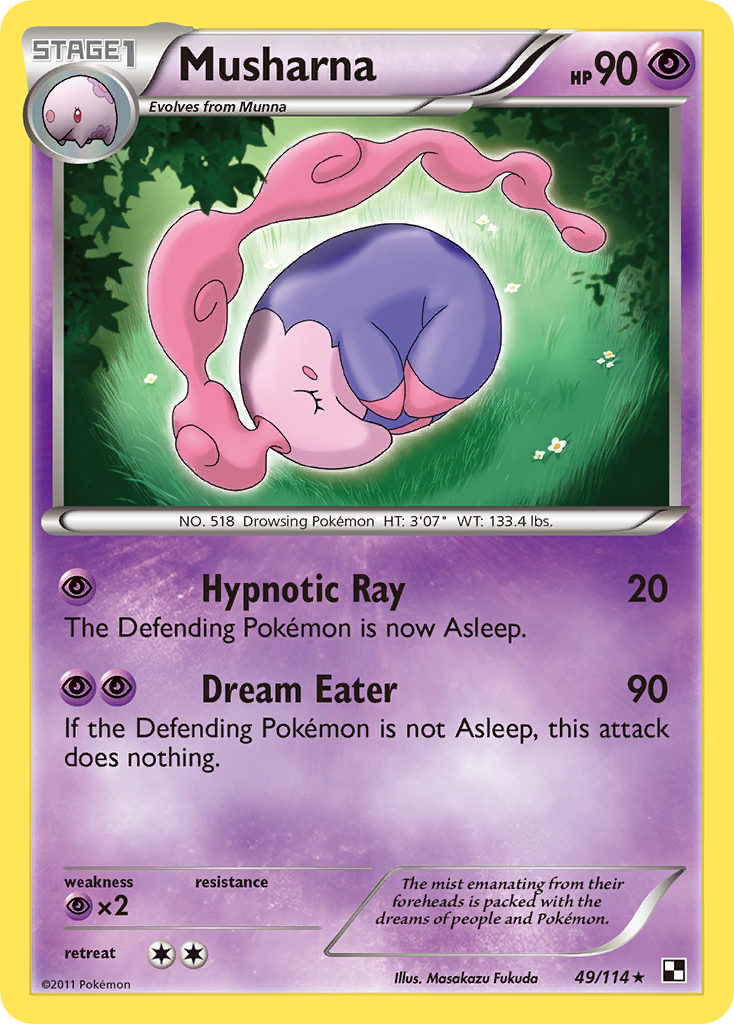 Musharna 49/114 Rare | Black & White | Pokemon Card