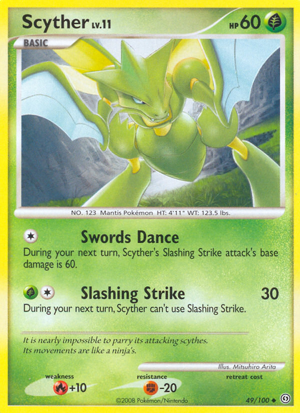 Scyther 49/100 Uncommon | Stormfront | Pokemon Card