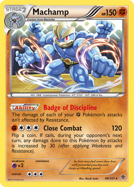 Machamp 49/101 Rare Holo | Plasma Blast | Pokemon Card