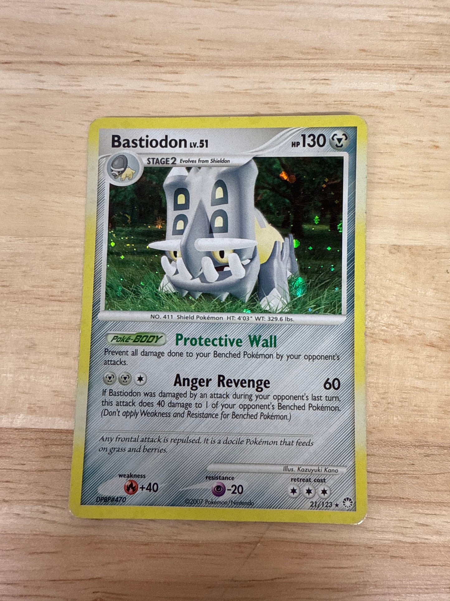 Bastiodon 21/123 Rare Holo | Mysterious Treasures | Pokemon Card