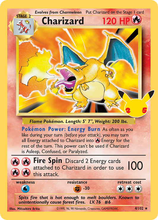 Charizard 4/25 Classic Collection | Celebrations: Classic Collection | Pokemon Card