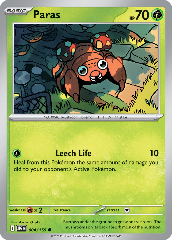 Paras 4/159 Common | Journey Together | Pokemon Card