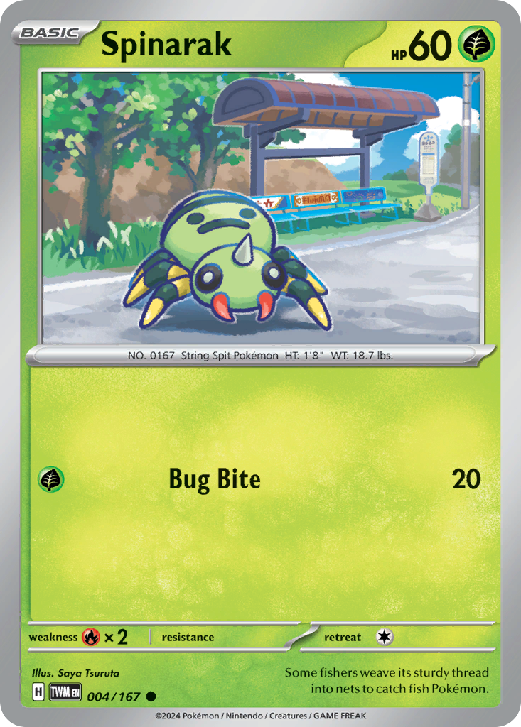 Buy Spinarak | Twilight Masquerade | Pokemon Card Australia Brickheads Collectables Buy Spinarak | Twilight Masquerade | Pokemon Card Australia Brickheads Collectables