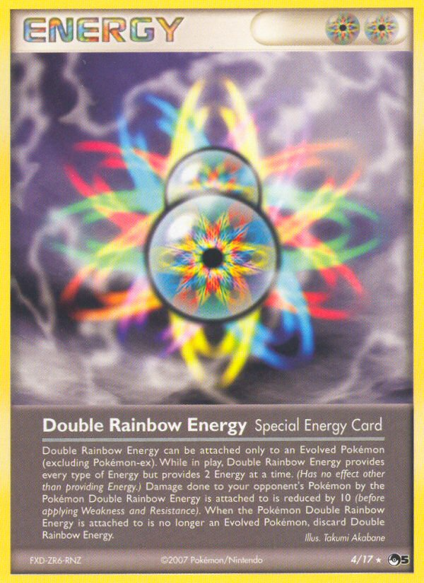 Double Rainbow Energy 4/17 Rare | POP Series 5 | Pokemon Card