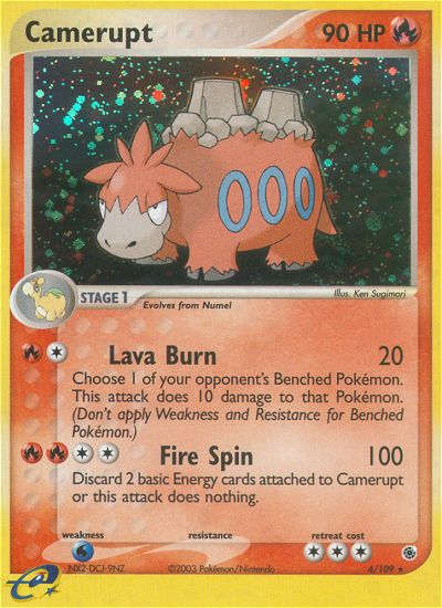 Camerupt 4/109 Rare Holo | Ruby & Sapphire | Pokemon Card