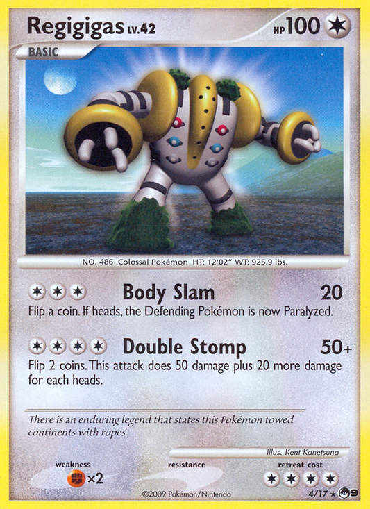 Regigigas 4/17 Rare | POP Series 9 | Pokemon Card