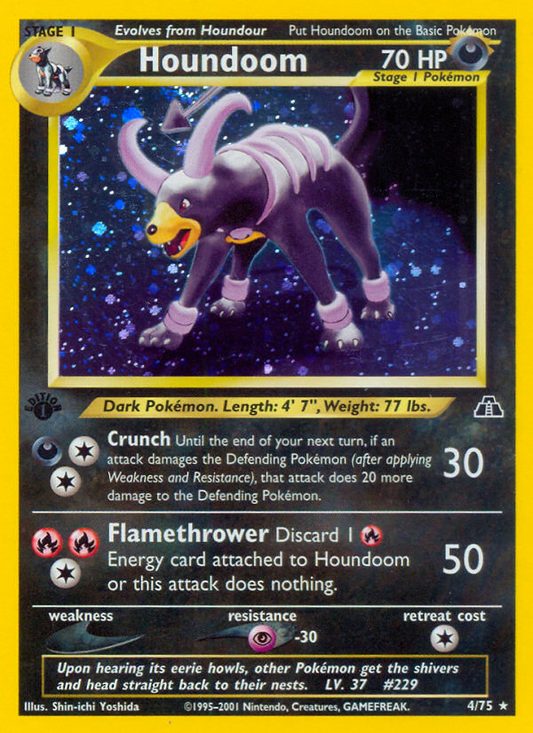 Houndoom 4/75 Rare Holo | Neo Discovery | Pokemon Card