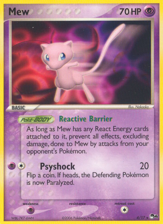 Mew 4/17 Rare | POP Series 4 | Pokemon Card