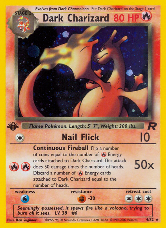 Dark Charizard 4/82 Rare Holo | Team Rocket | Pokemon Card