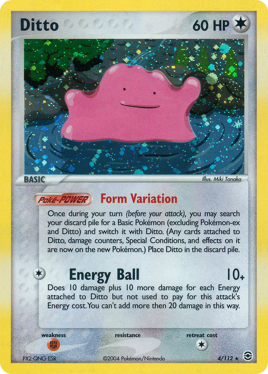 Ditto 4/112 Rare Holo | FireRed & LeafGreen | Pokemon Card