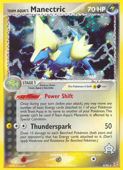 Team Aqua's Manectric 4/95 Rare Holo | Team Magma vs Team Aqua | Pokemon Card