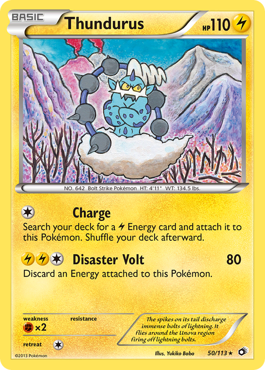 Thundurus 50/113 Rare Holo | Legendary Treasures | Pokemon Card