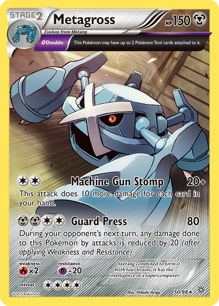 Metagross 50/98 Rare | Ancient Origins | Pokemon Card