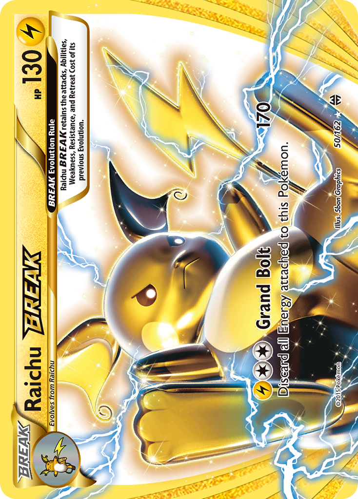 Raichu BREAK 50/162 Rare BREAK | BREAKthrough | Pokemon Card